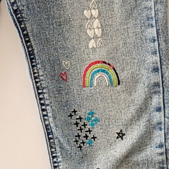 Cat & Jack Unicorn Doodle Jegging GUC Girls size 12 - Picture 6 of 8